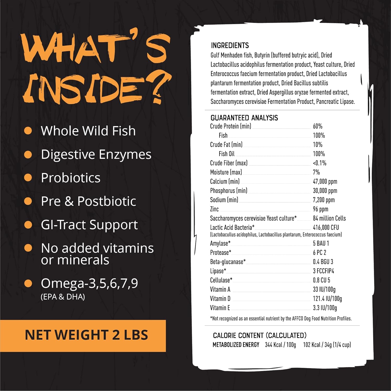 Natural Omega 3 Fish Oil Powdered Food Topper for Dogs - Supports Digestion, Skin, Coat, & Joints - Rogue Pet Science 5-in-1 Supplement (2 lbs)