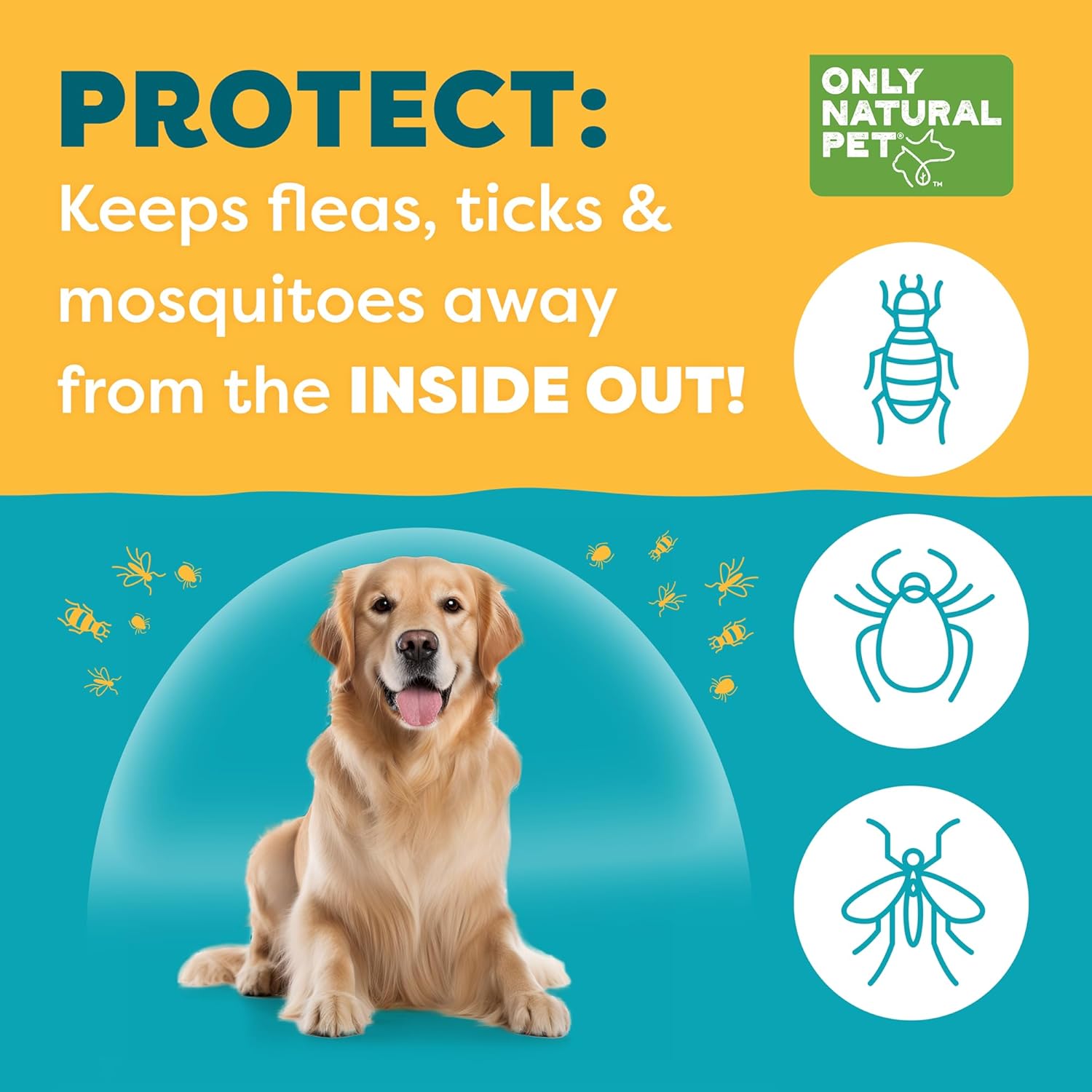 Natural Pet EasyDefense Barrier Bites Soft Flea Chews for Dogs - Flea & Tick Defense, Immune Boost - 90 Bacon Flavored Soft Chews