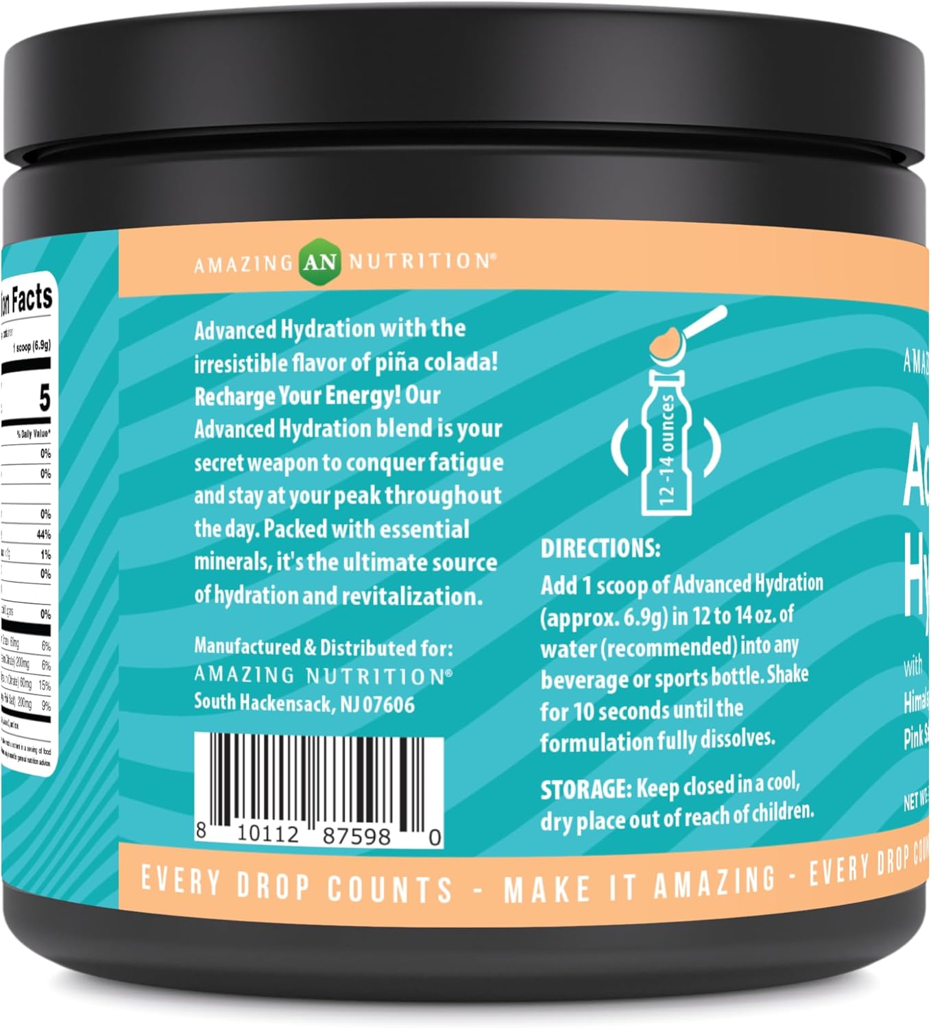 Natural Pina Colada Electrolyte Powder - 30 Servings | Sugar-Free Keto Hydration | Non-GMO & Gluten-Free Minerals