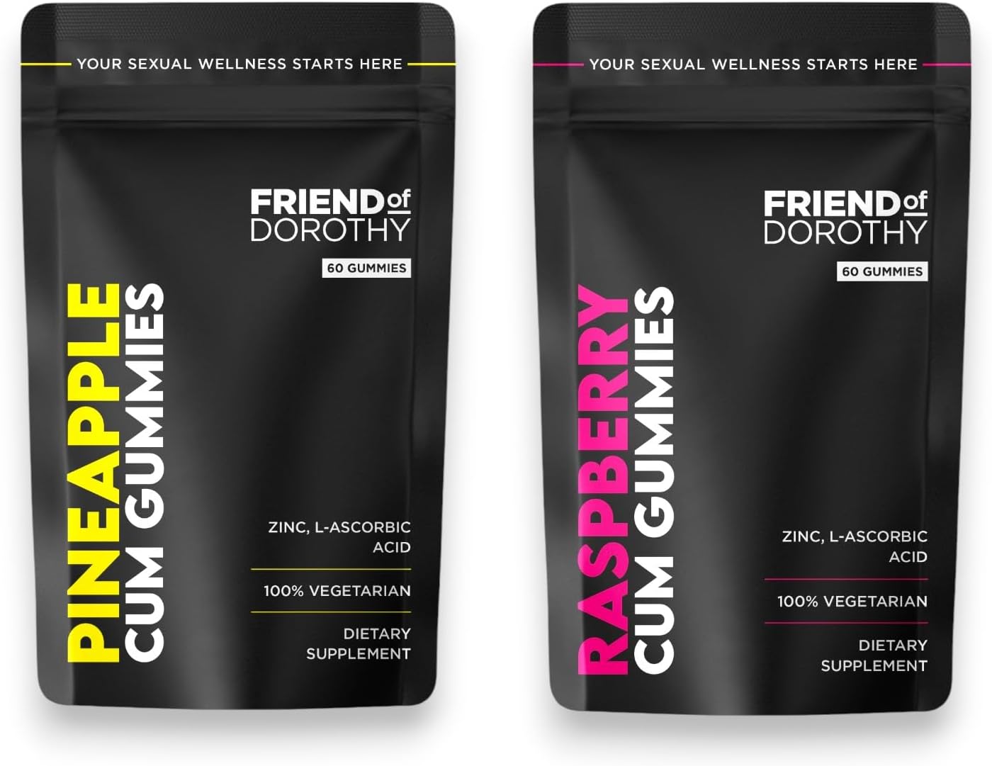 Natural Pineapple and Raspberry Gummies Bundle - Boost Your Health with 2 Months Supply of Supplements