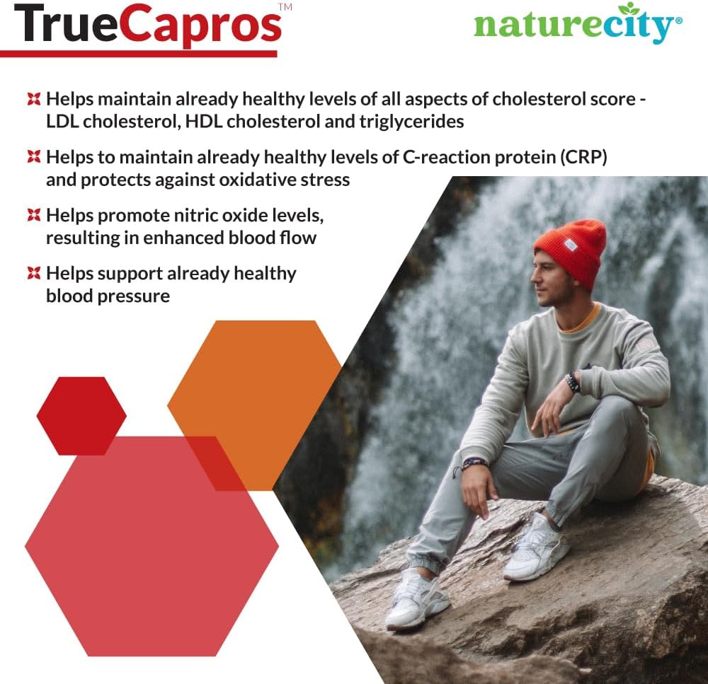 Natural Polyphenol Antioxidant Supplement for Heart Health - NatureCity True-Capros Amla Fruit Extract (60 Veggie Capsules) Vegan & Non-GMO