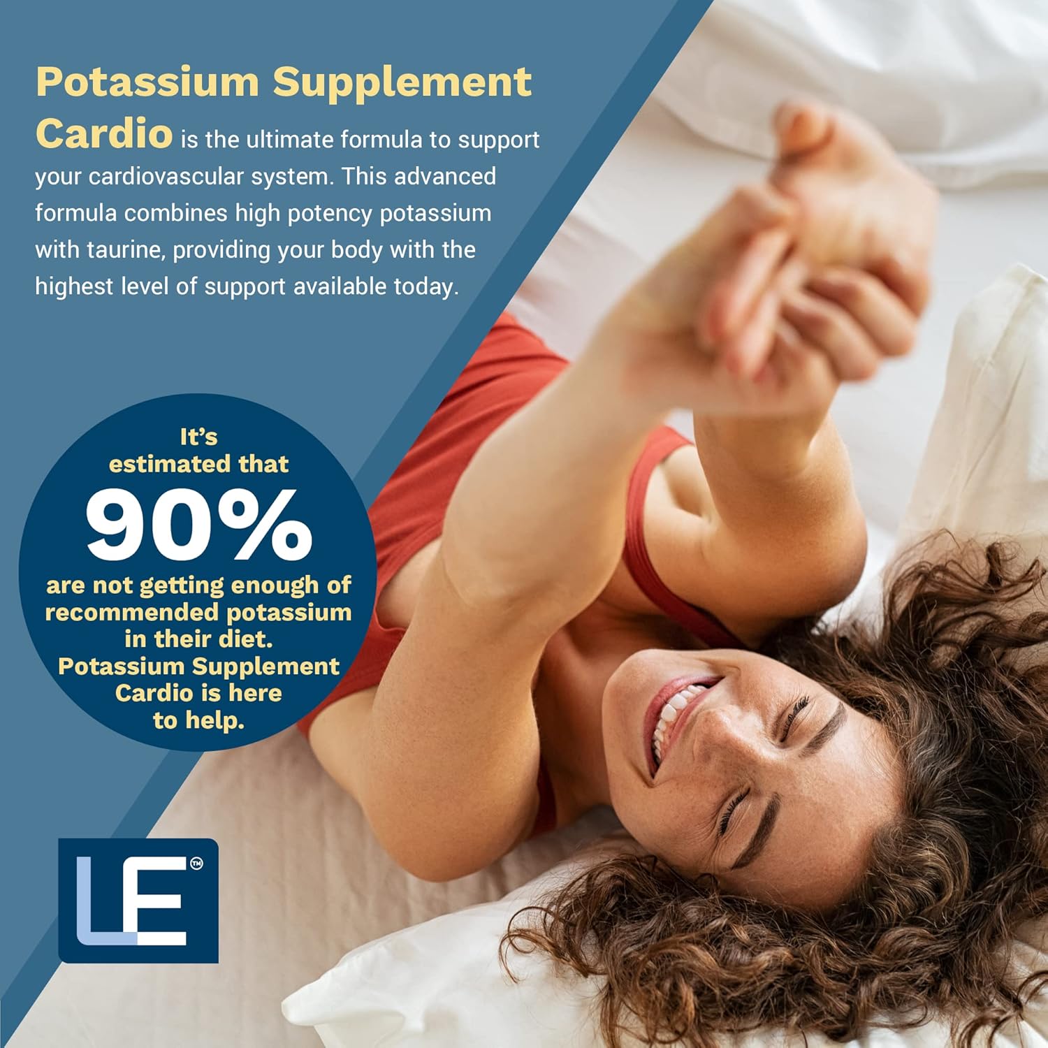 Natural Potassium & Taurine Supplement 750mg - Cardio Support - 120 Capsules