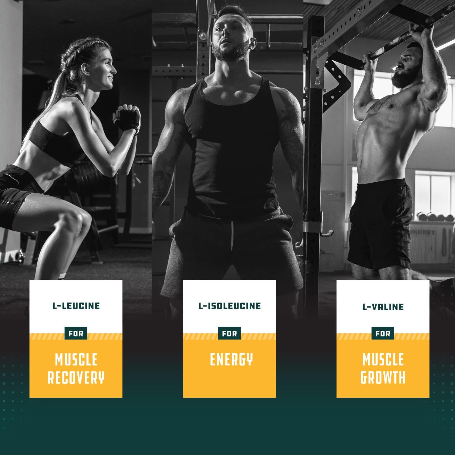 Natural Pre Workout Bundle: Forskolin Supplement & BCAA Capsules for Energy Boost & Muscle Recovery - Vegan Fitness Supplements