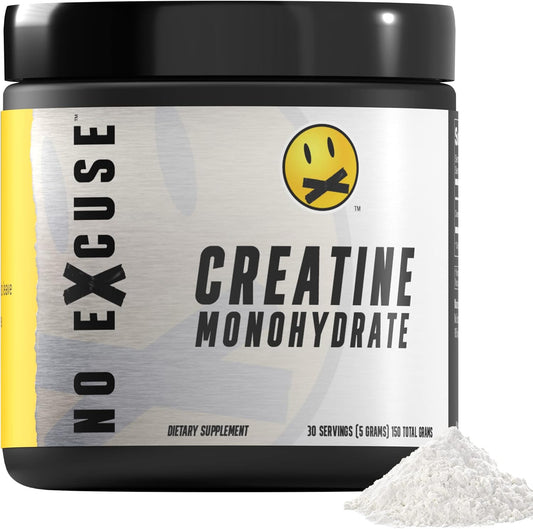Natural Pre-Workout Powder for Men and Women | No Excuse Pre-Workout Supplement with Creatine Monohydrate | Supports Weight Loss | 30 Servings