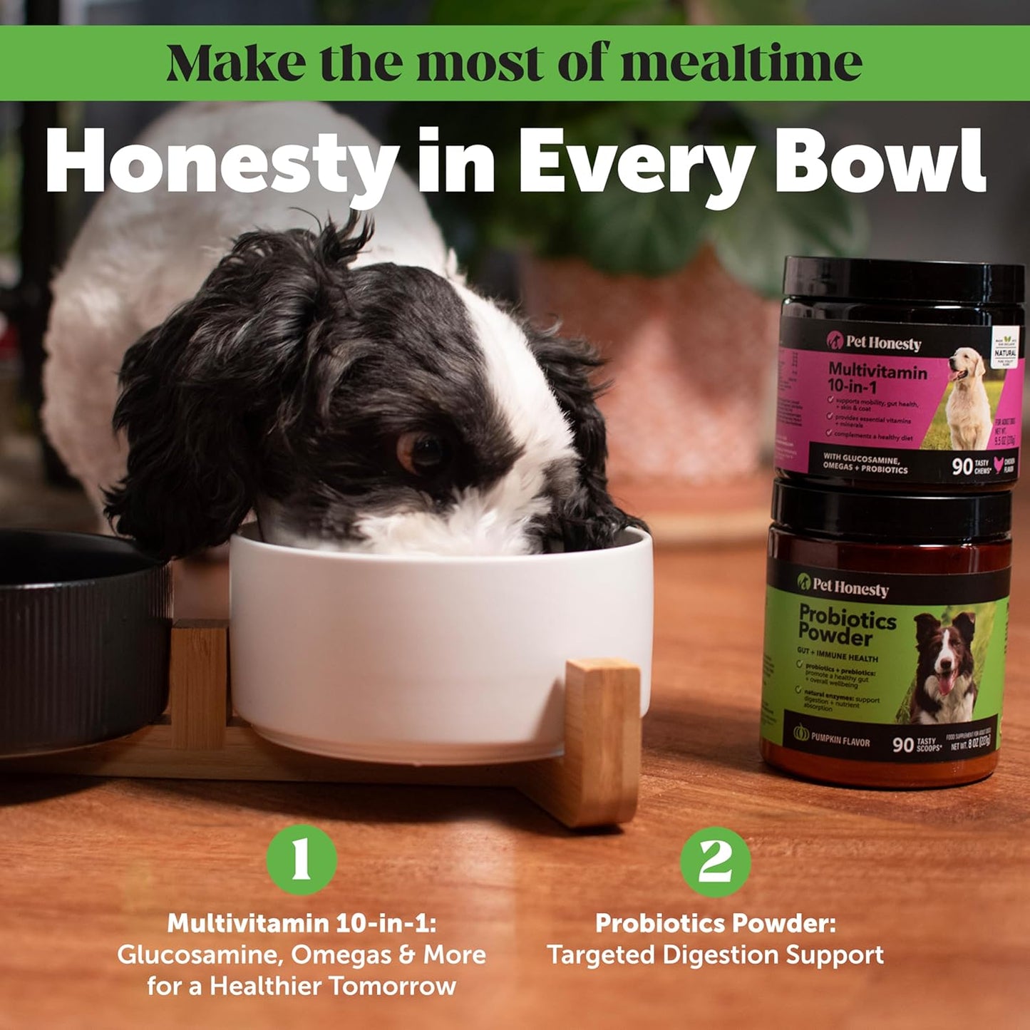 Natural Probiotic & Pumpkin Powder Supplement for Dogs - Supports Healthy Gut Flora, Digestion & Immunity - With Prebiotics, Probiotics, Enzymes, Antioxidants - 90 Scoops