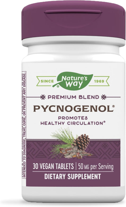 Natural Pycnogenol Supplement for Healthy Circulation - 30 Vegan Tablets
