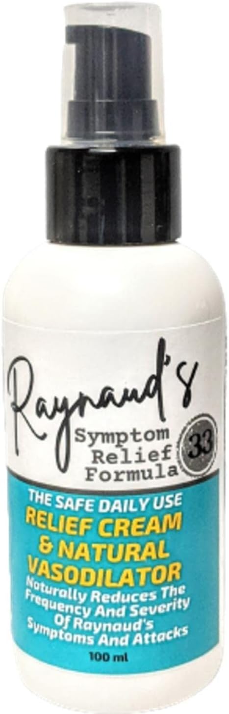 Natural Raynaud's Symptom Relief Cream - Alleviate Cold White Fingers & Toes - Vasodilator Formula for Improved Circulation & Warmth