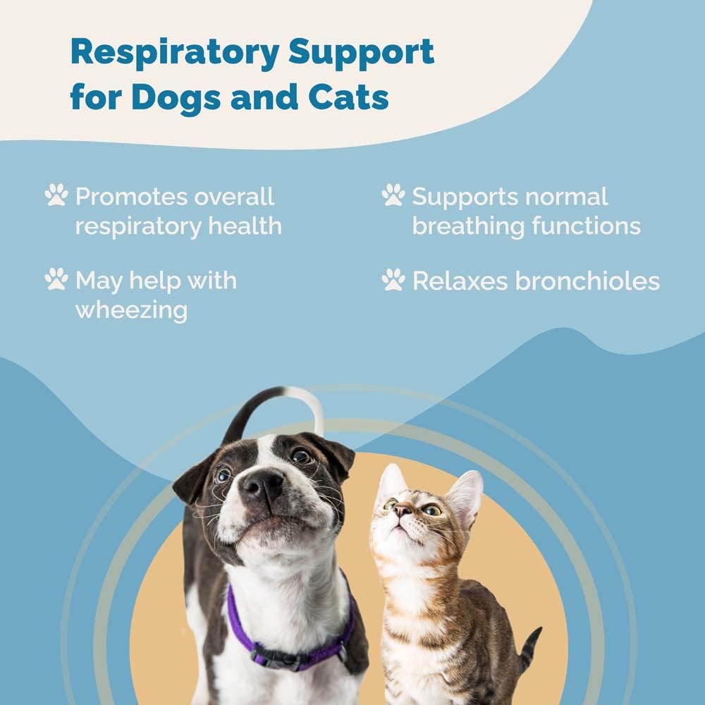 Natural Respiratory Support Supplement for Dogs & Cats | Promotes Healthy Breathing in Pets | Helps with Seasonal Allergy Symptoms