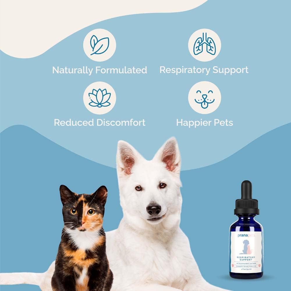 Natural Respiratory Support Supplement for Dogs & Cats | Promotes Healthy Breathing in Pets | Helps with Seasonal Allergy Symptoms