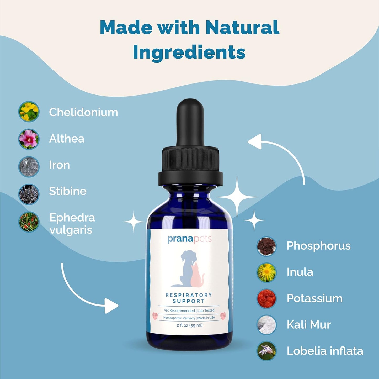Natural Respiratory Support Supplement for Dogs & Cats | Promotes Healthy Breathing in Pets | Helps with Seasonal Allergy Symptoms