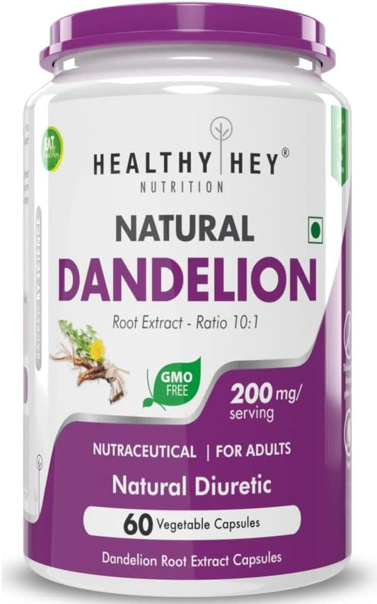 Natural Sheltr Dandelion Root Extract Capsules - 10:1 Ratio for Digestion & Diuretic Support - 60 Veg Caps