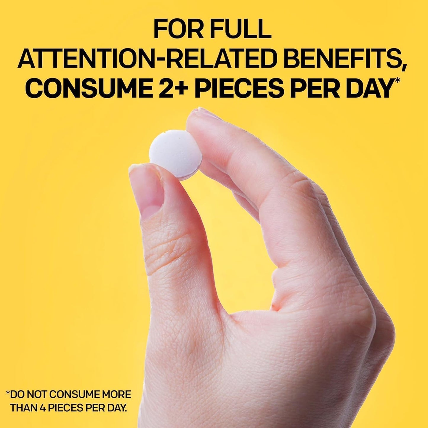 Natural Stacks Focus Bites - Clinically Tested Paraxanthine Supplement for Productivity & Cognition - Caffeine-Free Melon Mint Chewables - 30 Count