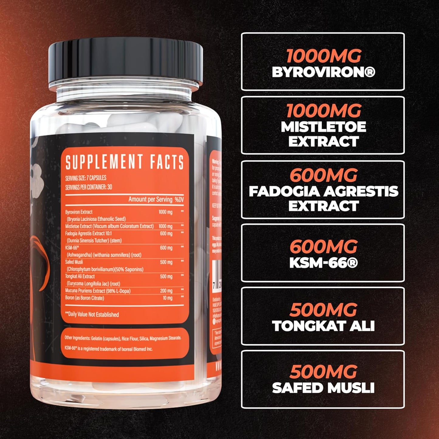 Natural Strength & Stamina Enhancer for Men - Enhance Strength, Size & Stamina - 240 Capsules - Huge Supplements