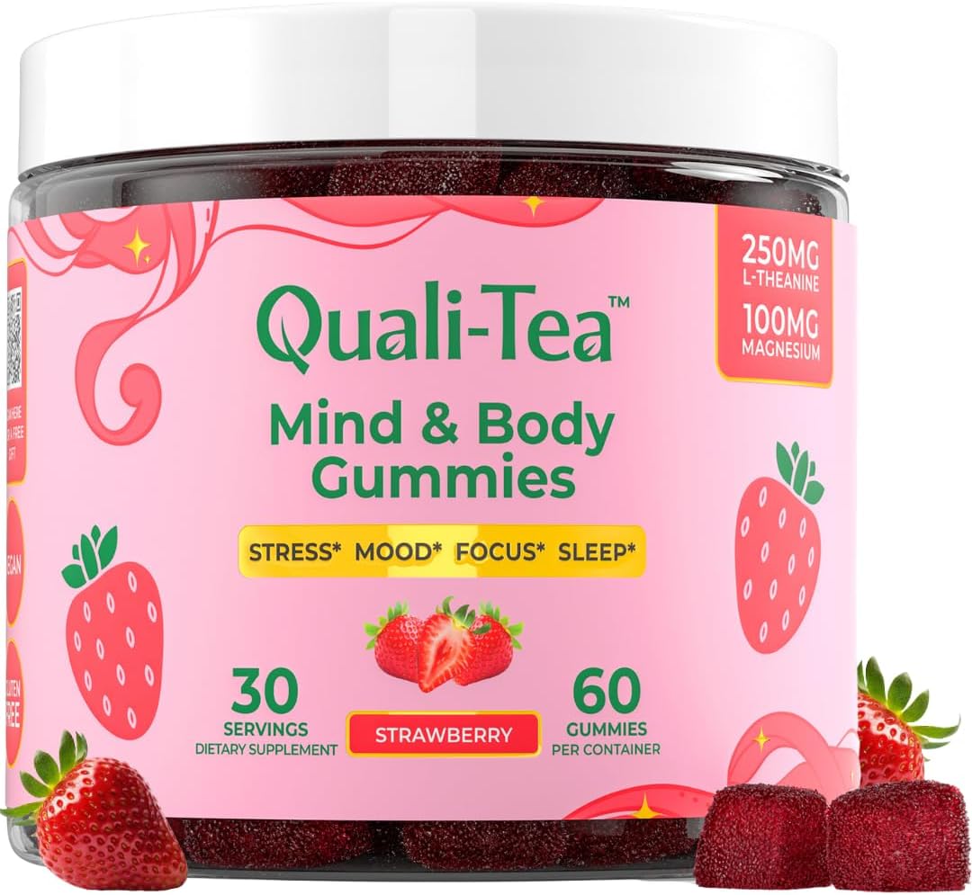 Natural Stress Relief Supplements for Women & Kids | Magnesium Gummies | L Theanine GABA with Rhodiola | Cortisol Supplements | Kava Kava Alternative