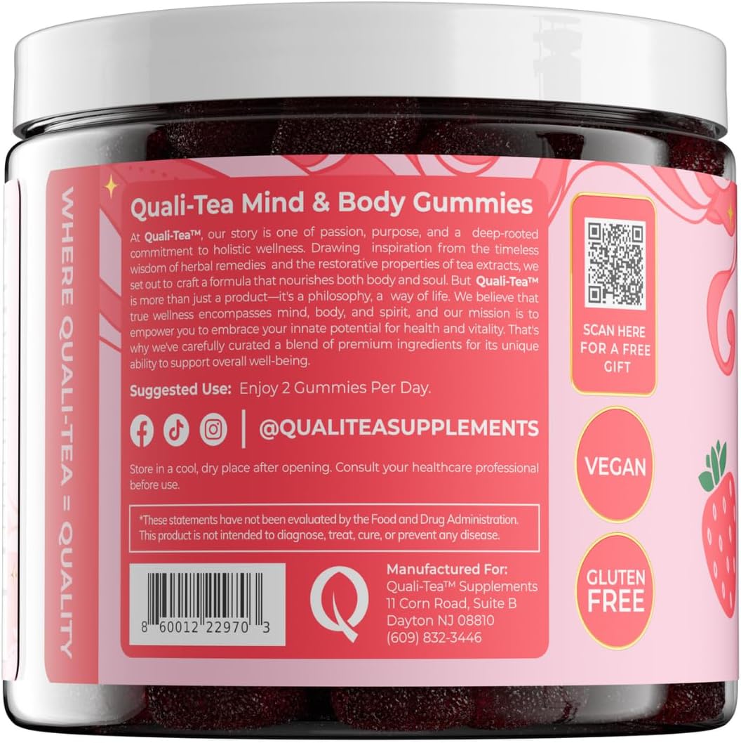 Natural Stress Relief Supplements for Women & Kids | Magnesium Gummies | L Theanine GABA with Rhodiola | Cortisol Supplements | Kava Kava Alternative