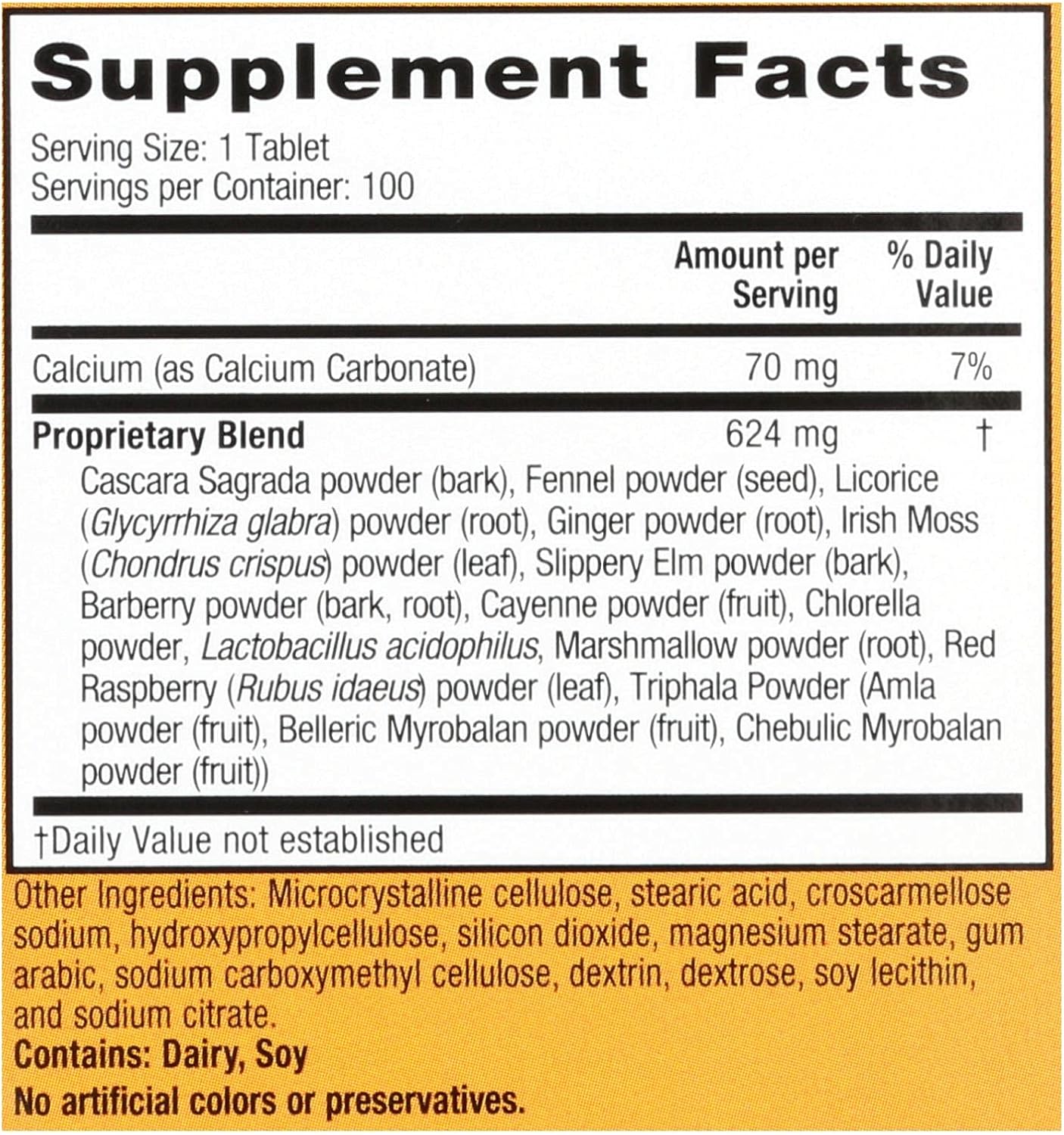 Natural Super Cleanse Detox Supplement - 100 Tablets for Digestive Health and Detoxification