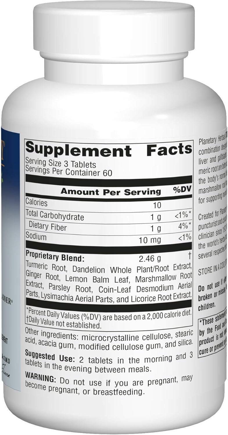 Natural Support for Kidney and Gallbladder Health - Planetary Herbals Stone Free 820mg Tablets, 180 Count
