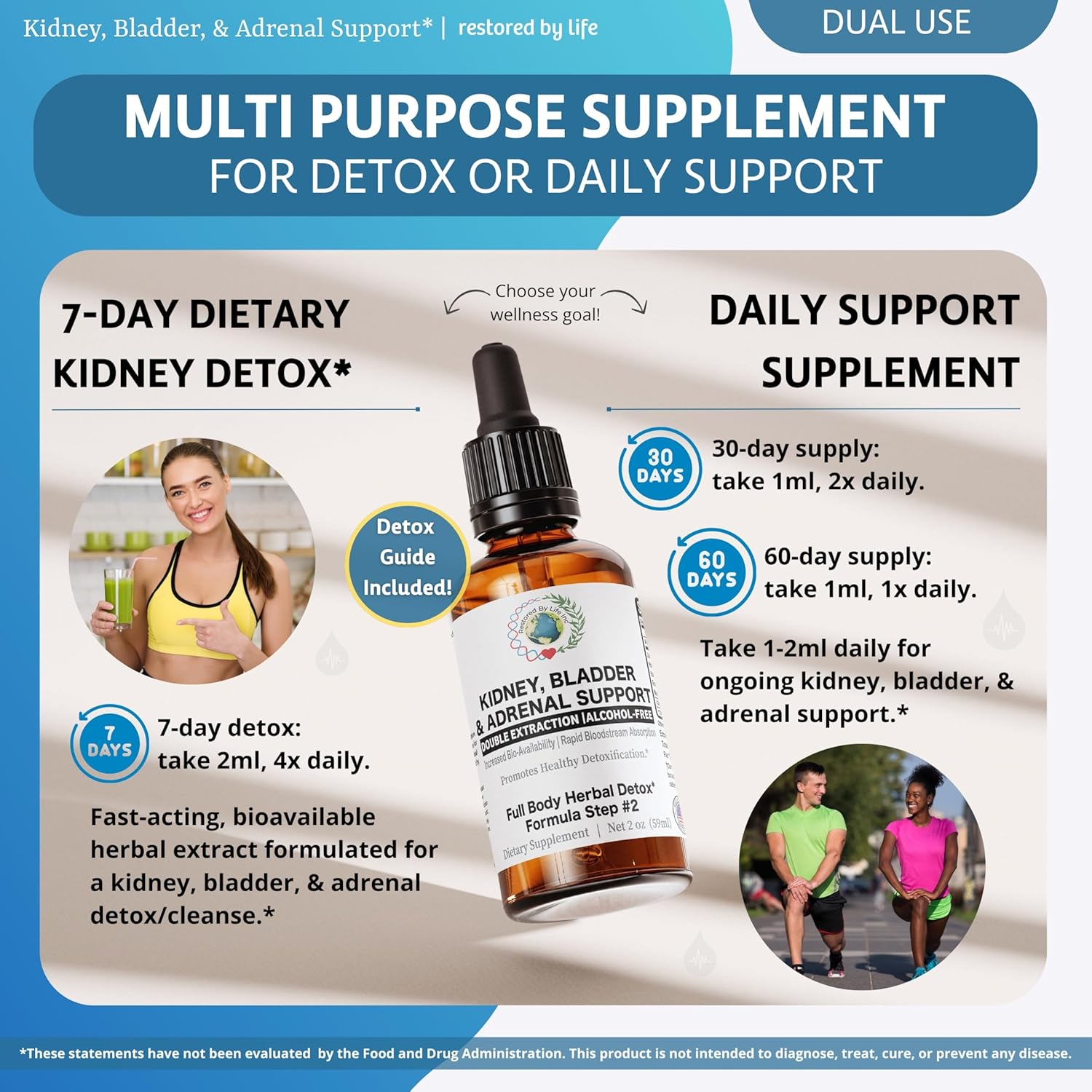 Natural Support for Kidney, Bladder, and Adrenal Health - Restored By Life