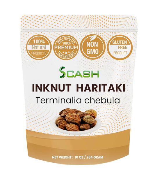 Natural Terminalia Chebula Whole Herb for Dark Circles | 10oz (283g) | 100% Dried Haritaki/Inknut | Organic