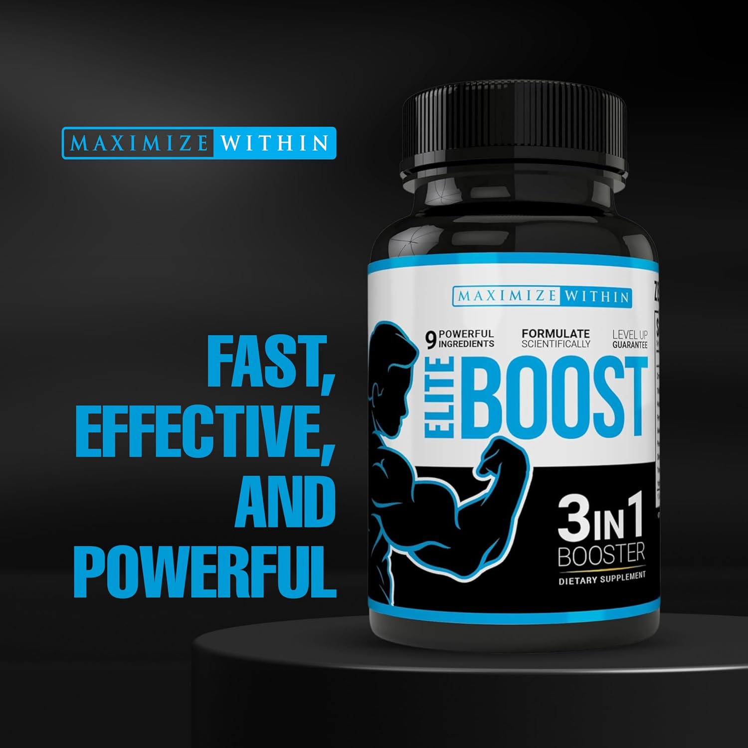 Natural Testosterone Libido & Energy Booster for Muscle Mass & Stamina - Veggie Capsules