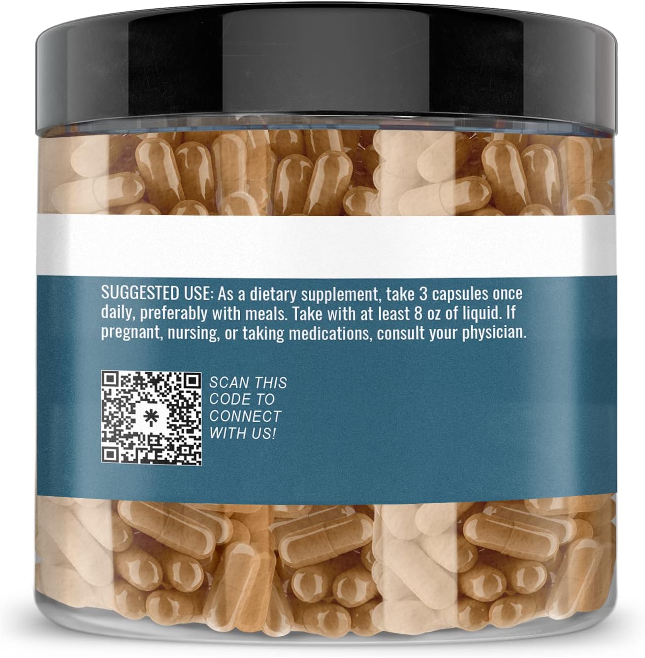 Natural Turmeric and Moringa Capsules - 200 Count, Additive-Free and Pure