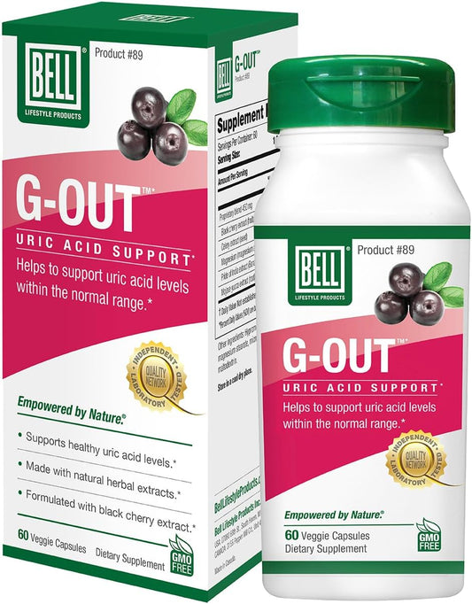 Natural Uric Acid Cleanse Capsules - Herbal Blend for Gout Relief - Maintain Healthy Uric Acid Levels - 60 Count