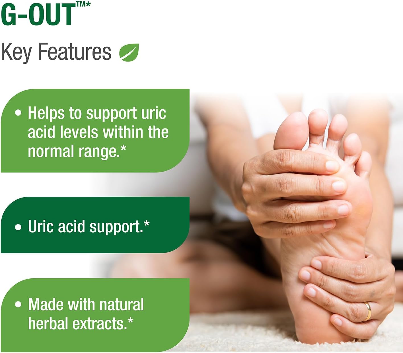 Natural Uric Acid Cleanse Capsules - Herbal Blend for Gout Relief - Maintain Healthy Uric Acid Levels - 60 Count