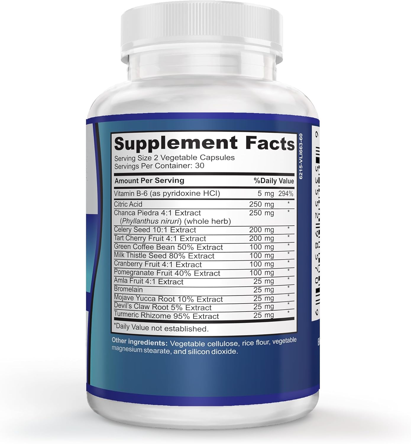 Natural Uric Acid Reducer Supplement with 14 Active Ingredients - Cleanse Support and Flush Formula for Recovery - 30-Day Supply