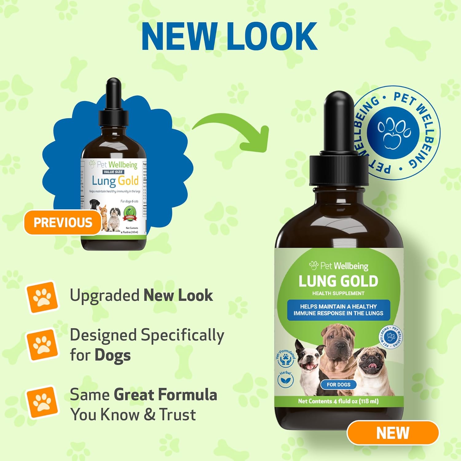 Natural Vet-Formulated Lung & Respiratory Support for Dogs & Cats - Herbal Supplement for Easy Breathing and Open Airways - 4 oz (18 ml)