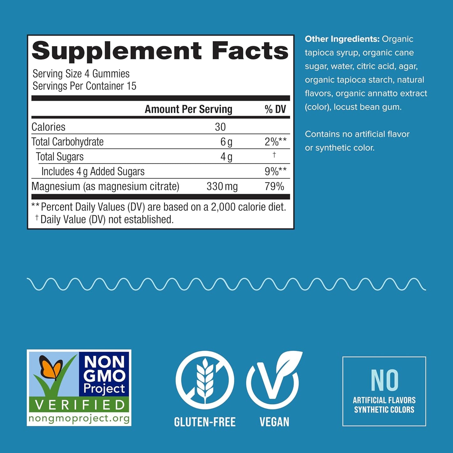 Natural Vitality CALM Stress Relief Gummies with Magnesium - 60 Count Vegan Gluten Free Orange Flavored Supplement for Healthy Stress Response