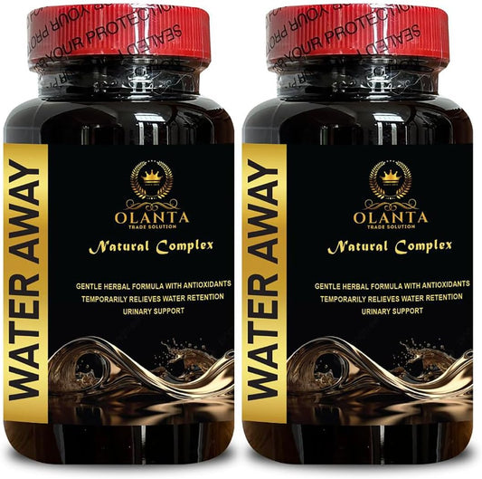 Natural Water Away Pills for Fast Bloating Relief - Water Diet Pills for Water Retention, Vitamins for Water Balance - 2 Bottles