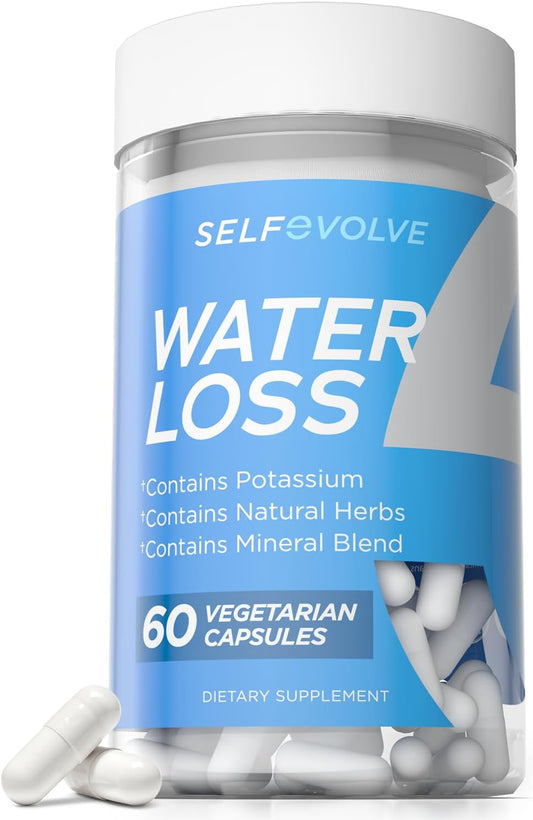Natural Water Pills with Dandelion Extract for Reducing Water Retention & Bloating Relief - 60 Veggie Capsules