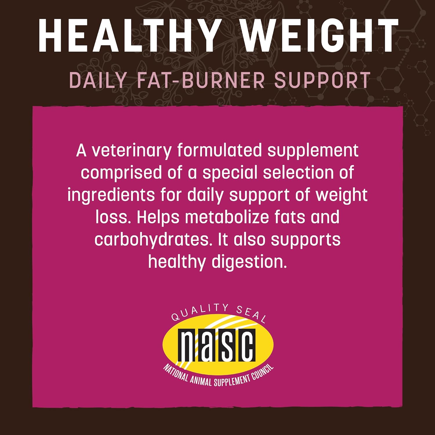 Natural Weight Management Supplement for Dogs & Cats | 8 oz | Made in USA