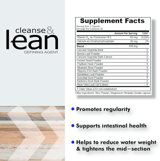 Naturaliga Cleanse and Lean Defining Agent: Herbal Detox for Gut Health and Regularity, 30 Count