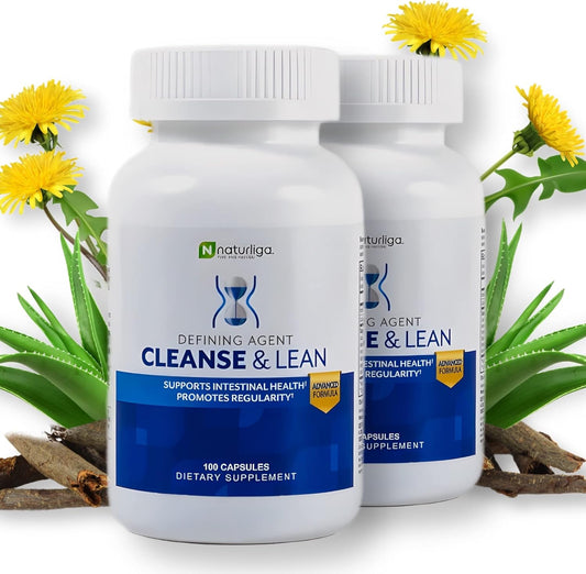 Naturaliga Cleanse and Lean Herbal Detoxifying Agent for Gut Health and Regularity - 100 Ct x 2 Pack