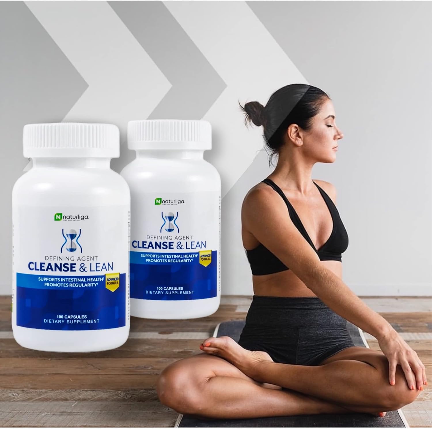 Naturaliga Cleanse and Lean Herbal Detoxifying Agent for Gut Health and Regularity - 100 Ct x 2 Pack