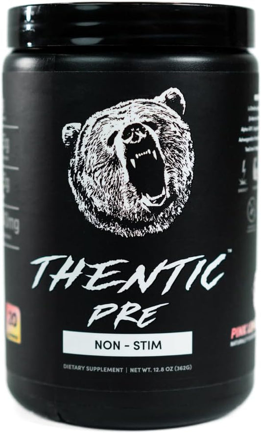 Naturally Flavored Caffeine-Free Pre Workout Supplement for Laser Focus, Energy, and Endurance (Pink Lemonade)