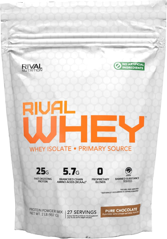 Naturally Flavored Chocolate Rival Whey Protein Powder - 2lb