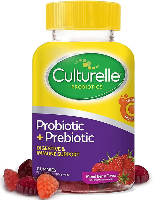 Naturally-Sourced Daily Probiotic Gummies for Women & Men, Berry Flavor, 52 Count - Non-GMO & Vegan Formula for Digestive Health