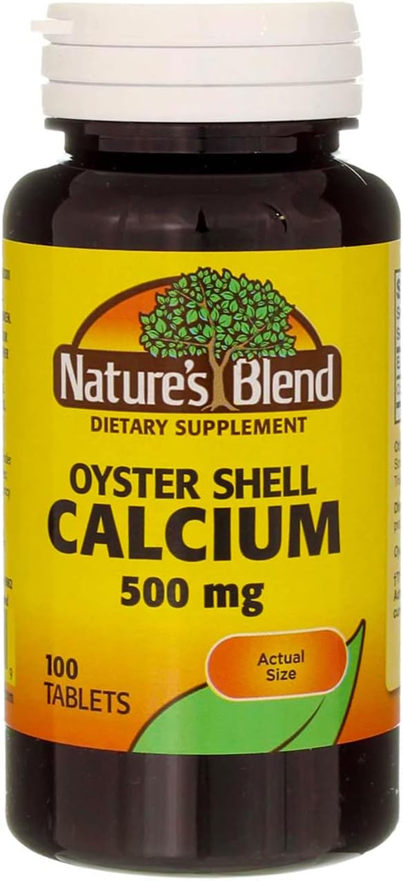 Naturally Sourced Oyster Shell Calcium 500mg Tablets - 200 Count, 2 Pack