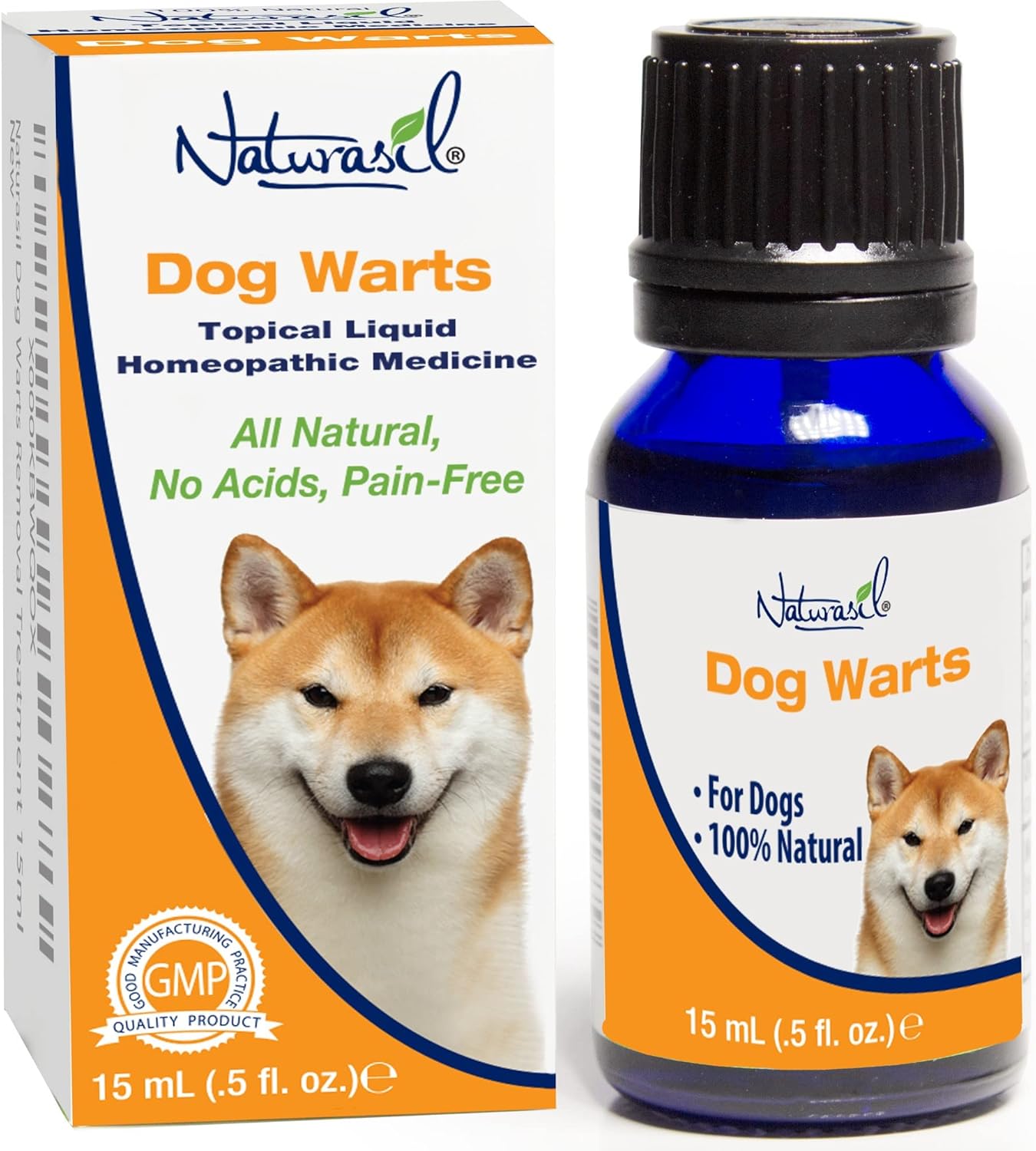 Naturasil All-Natural Dog Warts Remover - Fast-Acting Thuja & Plant Extracts for Gentle Pet Skin Blemish Removal | Safe for Dogs 3+ Months | 15mL Bottle
