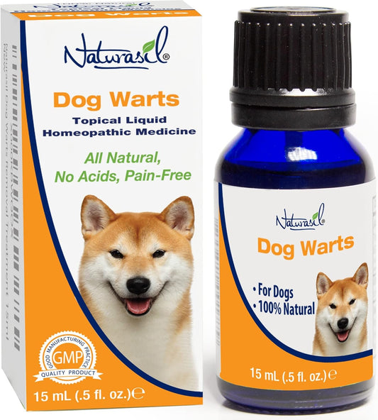 Naturasil All-Natural Dog Warts Remover - Fast-Acting Thuja & Plant Extracts for Gentle Pet Skin Blemish Removal | Safe for Dogs 3+ Months | 15mL Bottle