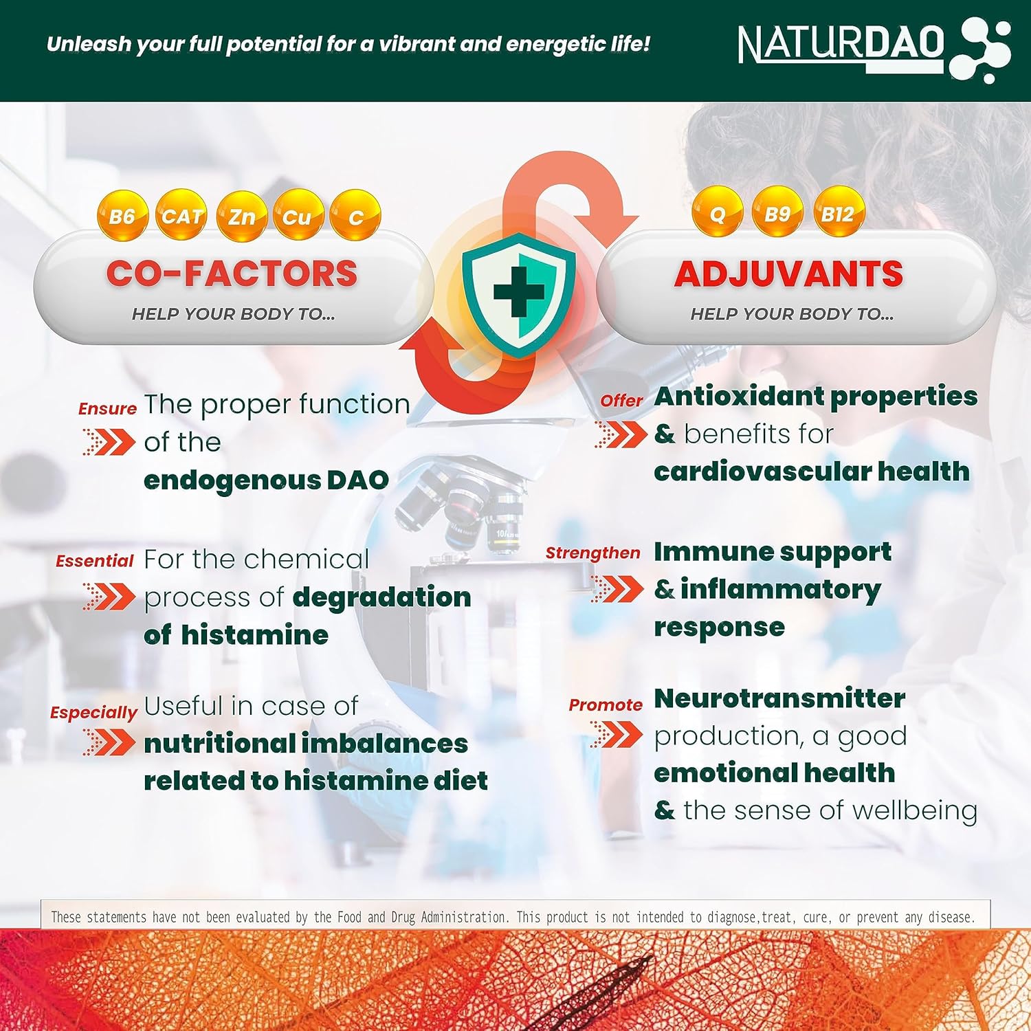 NATURDAOCOM LEGUMACTIVE NATURDAO Plus - DAO Enzyme and Catalase Enzyme - Advanced Histamine Blocking Formula - 60 Tablets
