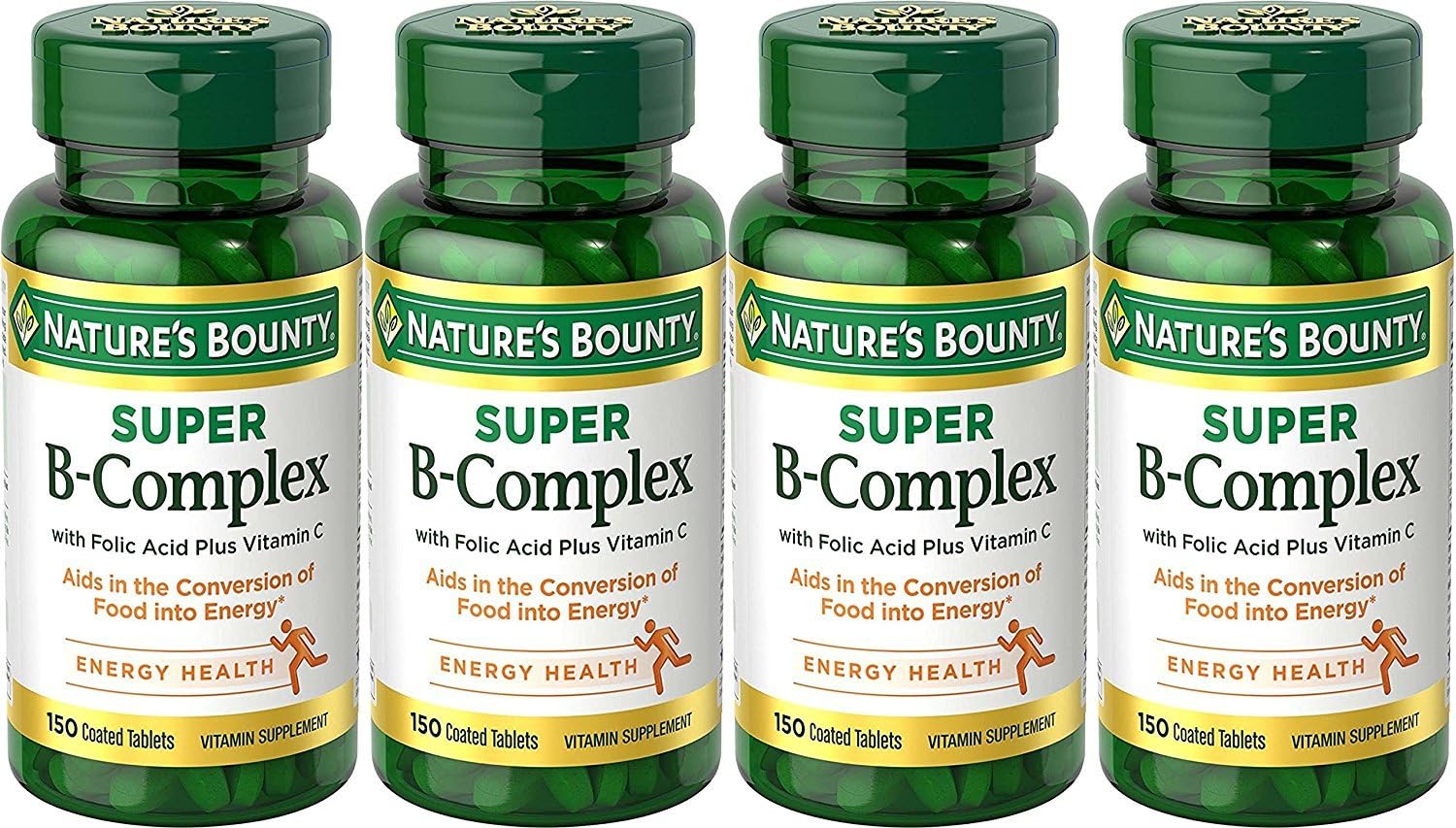 Nature's Bounty B-Complex with Folic Acid and Vitamin C Tablets - 600 Count