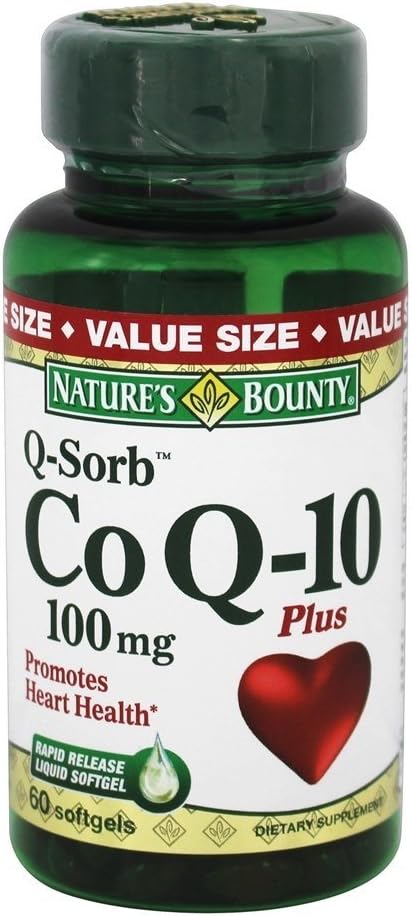 Nature's Bounty CoQ10 with L-Carnitine Softgels - Heart Health Support - 100mg - 60 Count