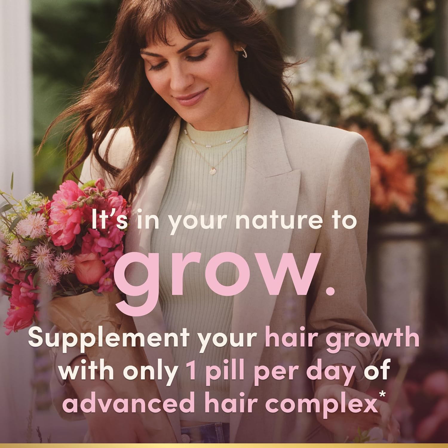 Nature's Bounty Hair Growth Supplement - Clinically Proven for Thicker, Fuller Hair - Biotin, Silicon, Arginine - 30 Capsules