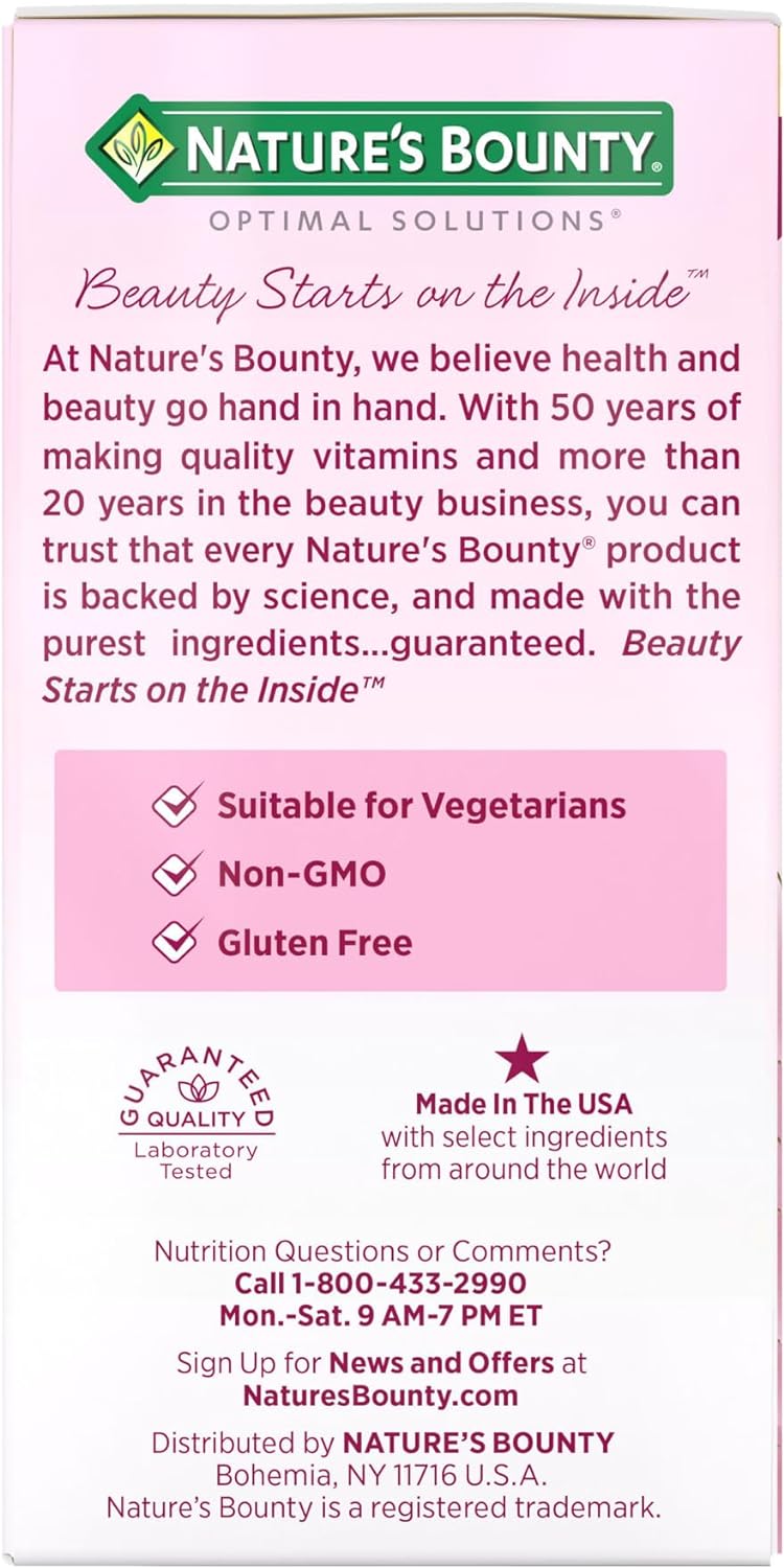 Nature's Bounty Hair Growth Supplement - Clinically Proven for Thicker, Fuller Hair - Biotin, Silicon, Arginine - 30 Capsules