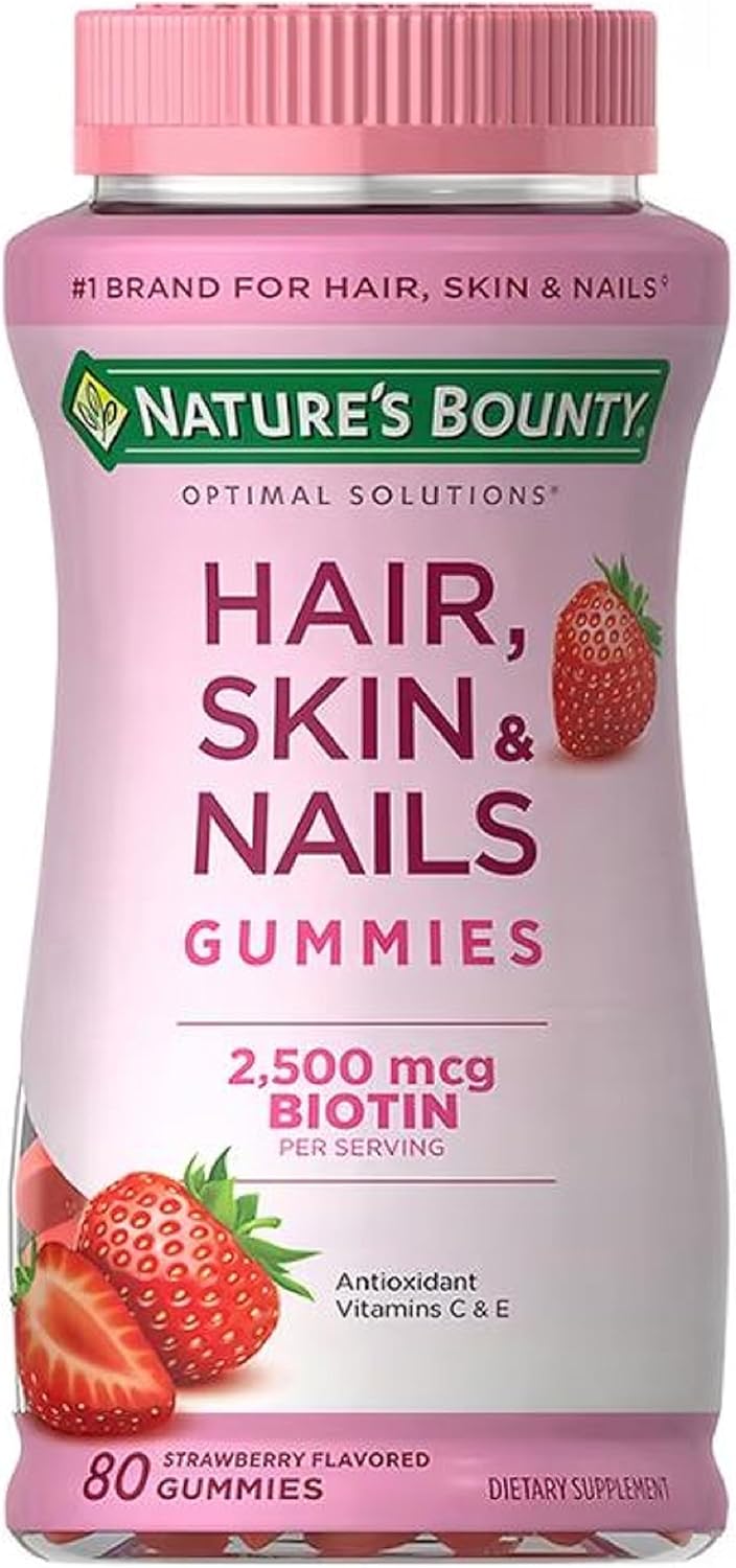 Nature's Bounty Hair, Skin & Nails Gummies with Biotin - 80 Count