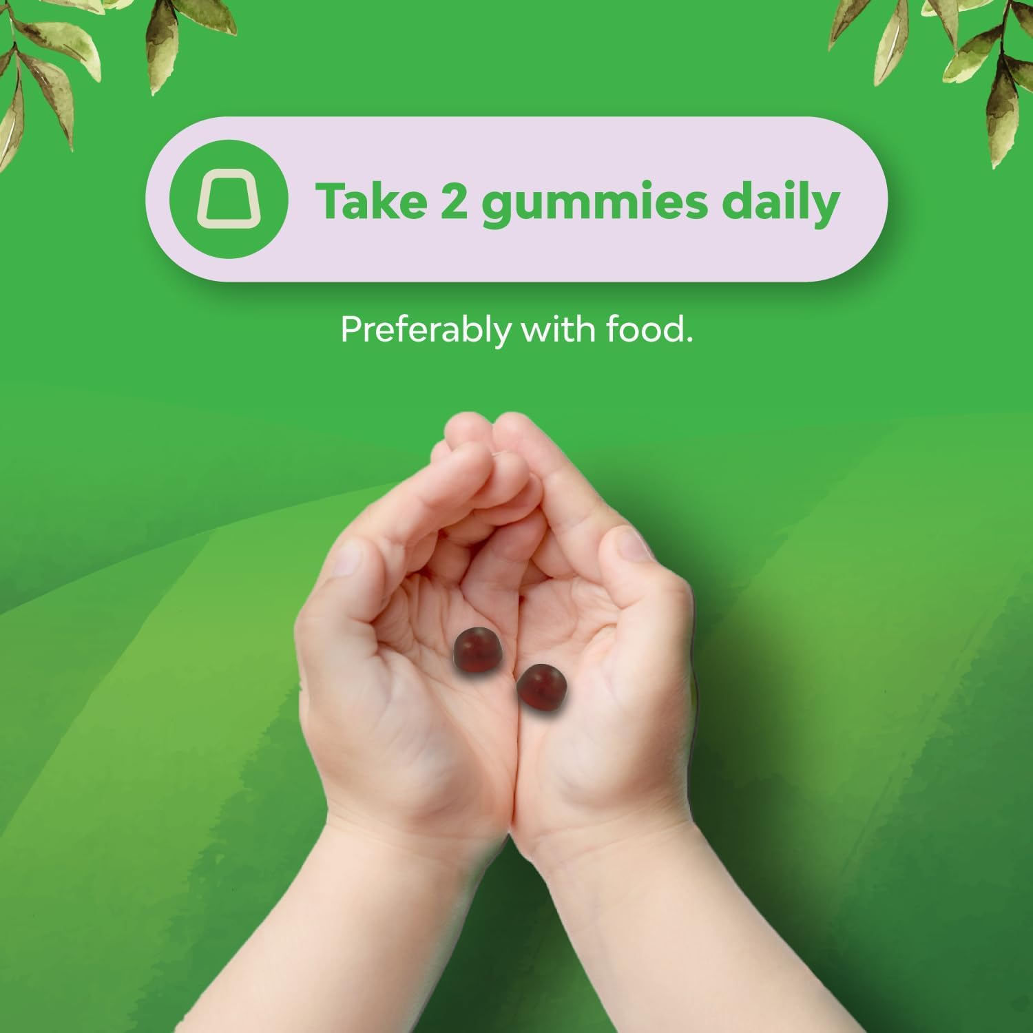 Natures Craft Kids Iron Gummies - Gentle Iron Supplements for Stronger Immunity & Energy - Vegan, GMO & Gluten Free - 60 Count