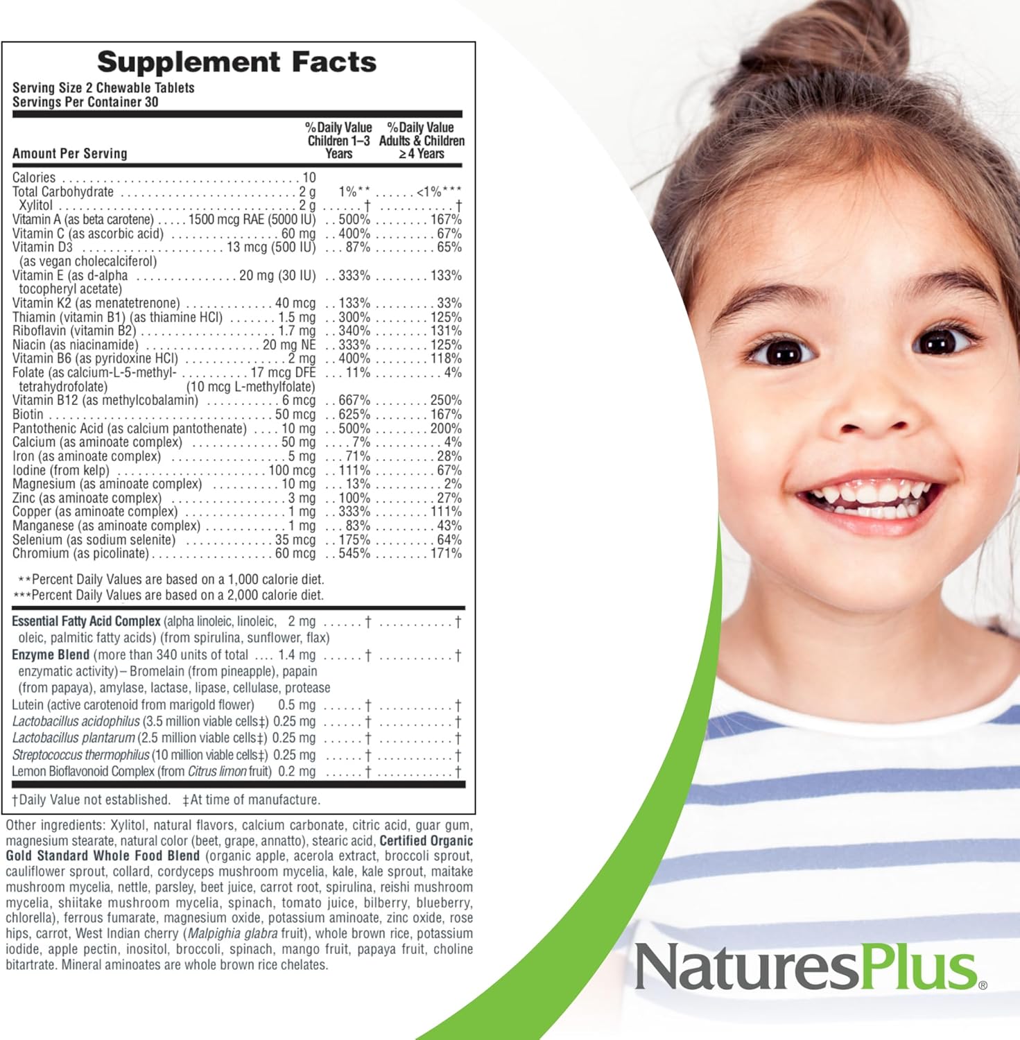 Natures Plus Animal Parade Gold Children's Chewable Multivitamin - Assorted Flavors - 60 Tablets